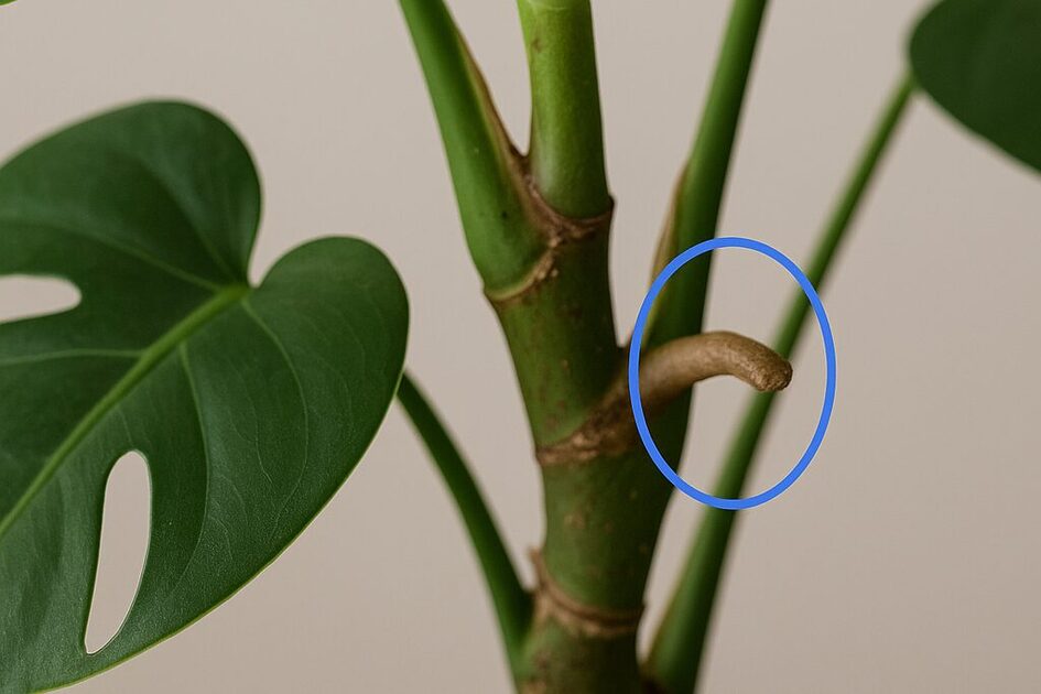 モンステラの気根の剪定について