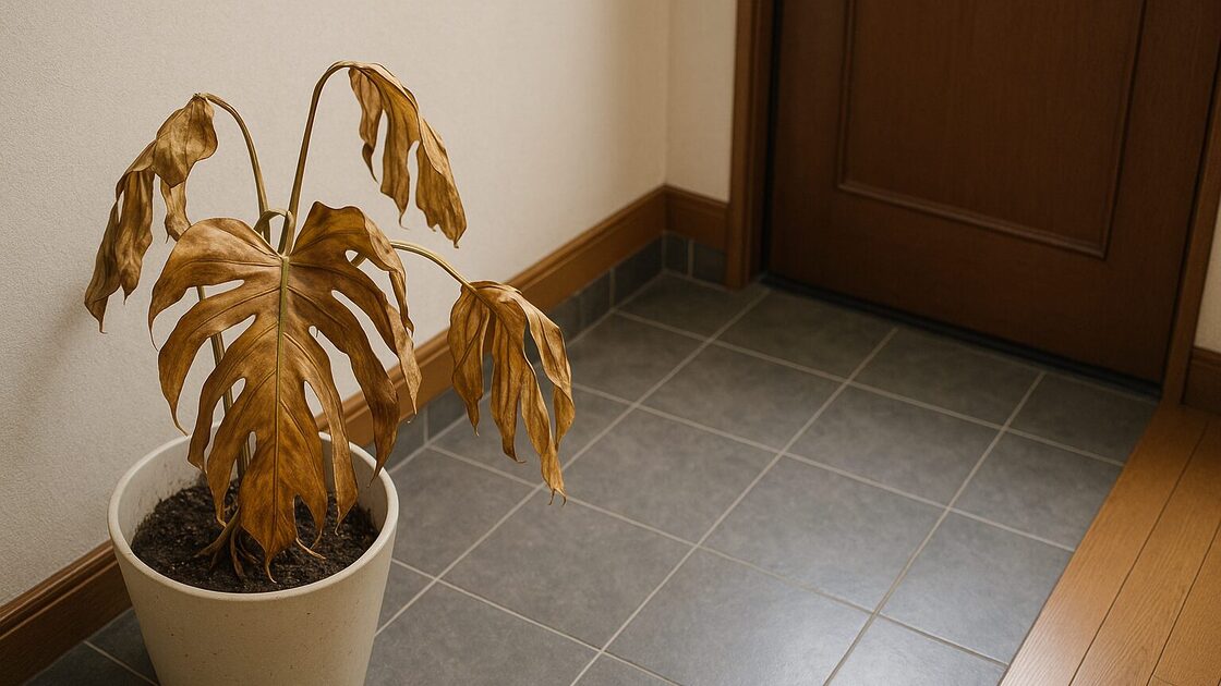 モンステラが枯れると風水的にどうなる?運気低下を防ぐケア