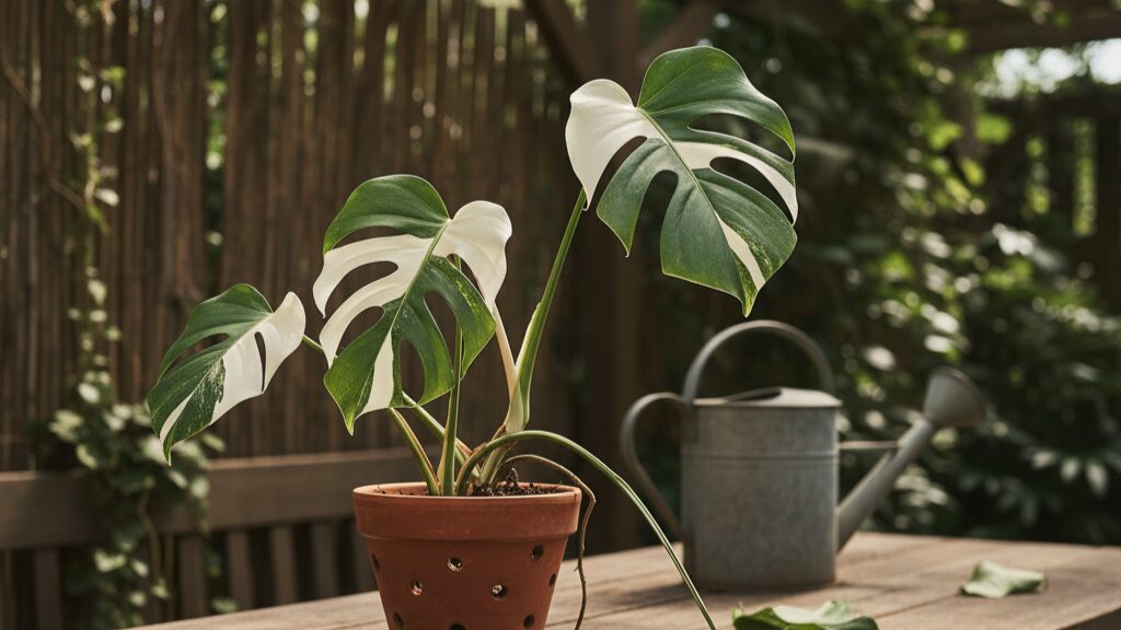 夏のモンステラの水やりと葉水の頻度