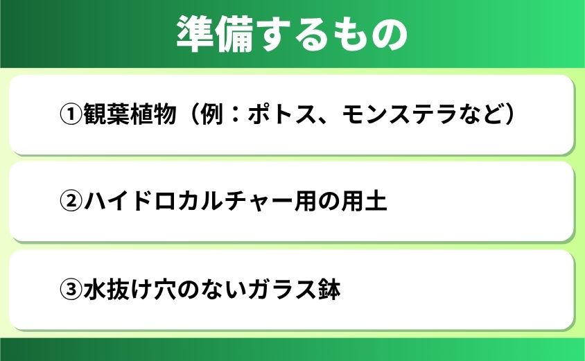 ハイドロカルチャーを始める前に準備するもの